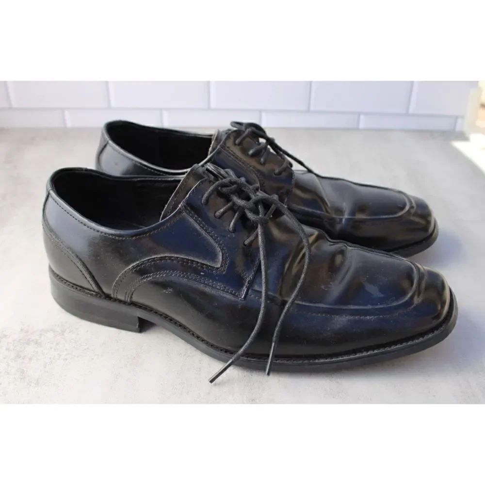 Stacy Adams Black Oxford dress shoes Size 9.5 Wide
